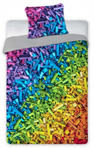 Lego ágyneműhuzat, Colorful 140×200cm