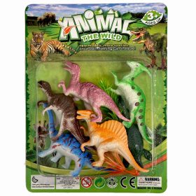 Dinoszaurusz Wild műanyag figura 6 db-os szett dobozban