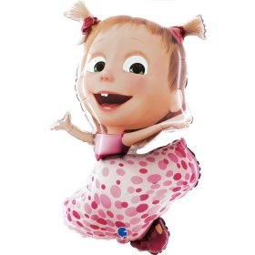 Mása és a medve Pois fólia lufi 104 cm