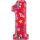 CoComelon Red 1-es szám fólia lufi 66 cm