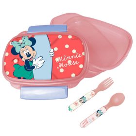 Minnie egér Summer szendvicsdoboz + evőeszköz szett