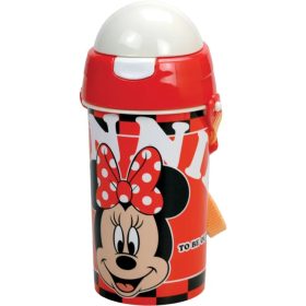   Minnie egér Bloom műanyag szívószálas kulacs akasztóval 500 ml