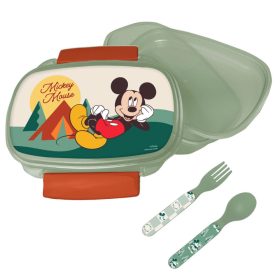 Mickey egér Nature szendvicsdoboz + evőeszköz szett