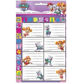 Mancs őrjárat füzetcímke matricával 16 db-os, Skye