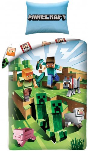 Minecraft ágyneműhuzat 140x200cm, Creeper Vadászat