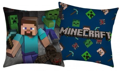 Minecraft párna 40x40cm, Steve a Creeperek és Zombie-k között