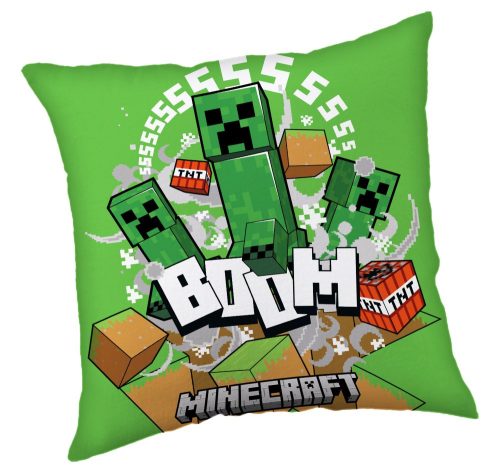 Minecraft párna, Creeper BOOM 40x40 cm