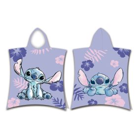   Lilo és Stitch Purple strand törölköző poncsó 50x115 cm
