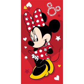   Minnie egér Pretty in Red fürdőlepedő, törölköző 70x140cm