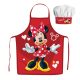 Minnie egér Red Hearts gyerek kötény 2 darabos szett
