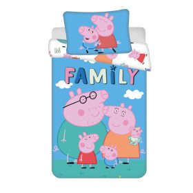   Peppa malac Big Pig Family gyerek, ovis ágyneműhuzat 100×135cm, 40×60 cm