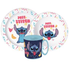   Lilo és Stitch, A csillagkutya Just étkészlet, micro műanyag szett bögrével 390 ml 