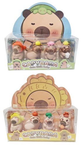 Radír kapibara, 3D, 4 db/szett, 2 féle változat