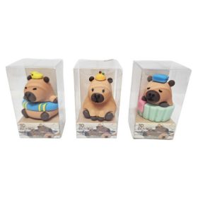 Radír kapibara, 3D, kb. 2,5x3,5 cm, 3 féle változat