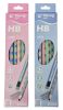 Grafitceruza HB, radírral, Yalong YL211376, ergonomikus, háromszög test