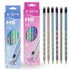 Grafitceruza HB, radírral, Yalong YL211376, ergonomikus, háromszög test