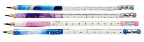 Grafitceruza HB, radírral, Yalong YL231312, vonalzós, háromszög test
