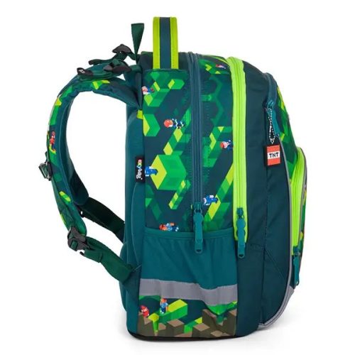 Minecraft mintás ergonomikus hátizsák, iskolatáska tolltartóval és tornazsákkal, OXY GO Playworld