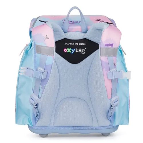 Kolibri mágneszáras ergonomikus iskolatáska tolltartóval és tornazsákkal, Premium Light, lila