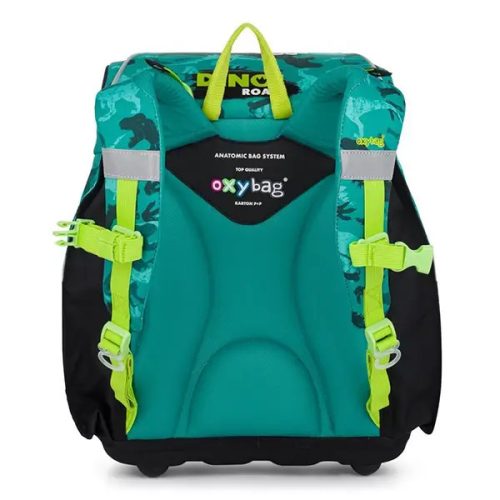 Dinoszaurusz mágneszáras ergonomikus iskolatáska tolltartóval és tornazsákkal, Premium Light, Dino Roar