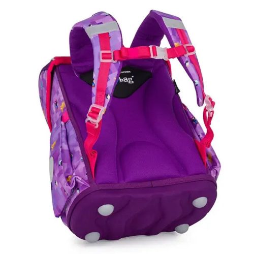 Minecraft mintás csatos ergonomikus iskolatáska tolltartóval és tornazsákkal, Premium, Playworld Girl, lila-rózsaszín