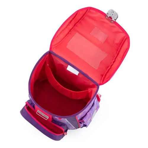 Minecraft mintás csatos ergonomikus iskolatáska tolltartóval és tornazsákkal, Premium, Playworld Girl, lila-rózsaszín