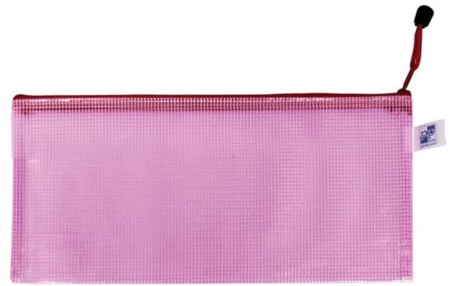 Irattartó tasak DL (12x23cm), simítózáras, műanyag, rózsaszín