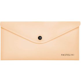   Irattartó tasak DL, patentos, műanyag, PASTELINI, pasztell barack