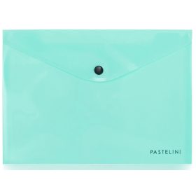   Irattartó tasak A/5, patentos, műanyag, PASTELINI, pasztell zöld