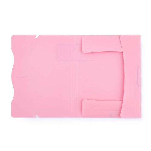 Műanyag gumis mappa A/4, PASTELINI, pasztell rózsaszín