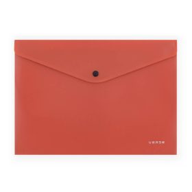   Irattartó tasak A/4, patentos, műanyag, VERDE, téglaszínű