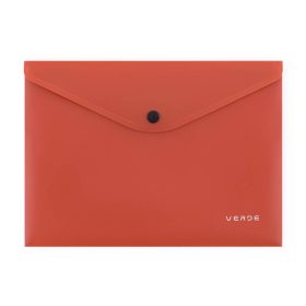   Irattartó tasak A/5, patentos, műanyag, VERDE, téglaszínű