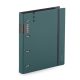 Műanyag gyűrűskönyv A/4, 4 gyűrűs, vastag borító, VERDE, mélyzöld