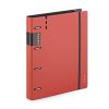 Műanyag gyűrűskönyv A/4, 4 gyűrűs, vastag borító, VERDE, téglaszínű