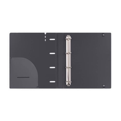 Műanyag gyűrűskönyv A/4, 4 gyűrűs, vastag borító, VERDE, petrol színű