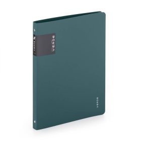 Műanyag gyűrűskönyv A/4, 4 gyűrűs, VERDE, mélyzöld