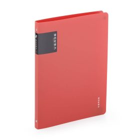   Műanyag gyűrűskönyv A/4, 4 gyűrűs, VERDE, téglaszínű