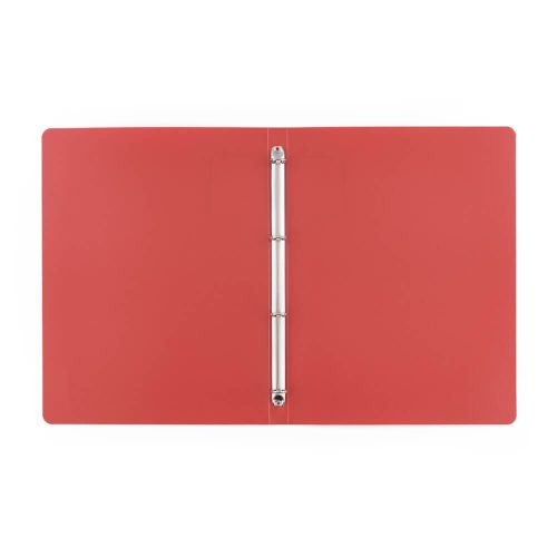 Műanyag gyűrűskönyv A/4, 4 gyűrűs, VERDE, téglaszínű