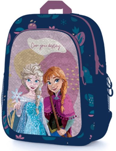 Jégvarázs hátizsák, 2 rekeszes, 30x22x10cm, lila, Elsa és Anna