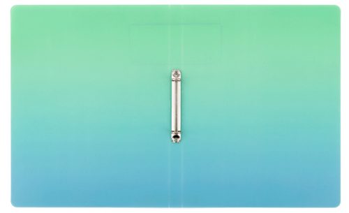 Műanyag gyűrűskönyv A/4, 2 gyűrűs, OMBRE, zöld-kék