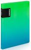 Műanyag gyűrűskönyv A/4, 4 gyűrűs, OMBRE, zöld-kék