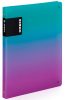 Műanyag gyűrűskönyv A/4, 4 gyűrűs, OMBRE, türkiz-rózsaszín