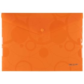 Irattartó tasak A/4, patentos, műanyag, neocolori, narancs