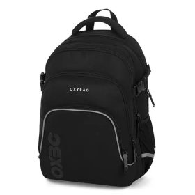   OXY Scooler hátizsák, iskolatáska, 4 rekeszes, 43x32x20cm, Black, fekete
