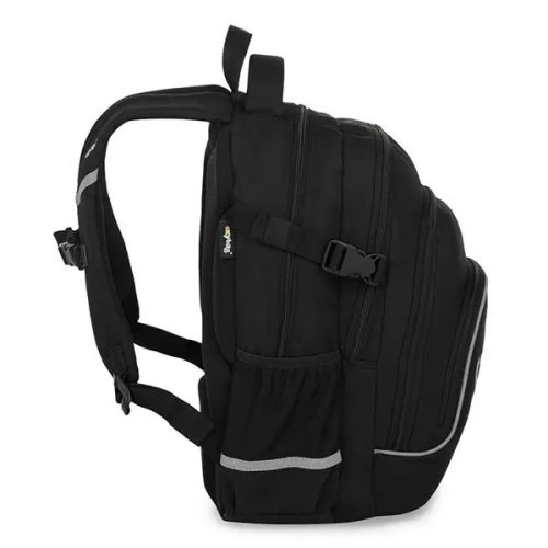 OXY Scooler hátizsák, iskolatáska, 4 rekeszes, 43x32x20cm, Black, fekete