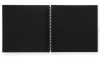 Scrapbook, napló, 20x20cm, 25 lapos, fekete lapok, fehér borítóval