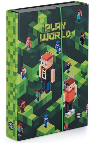Minecraft mintás füzetbox A/5, jumbo, playworld, zöld