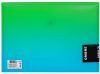 Irattartó tasak A/4, patentos, műanyag, OMBRE, zöld-kék