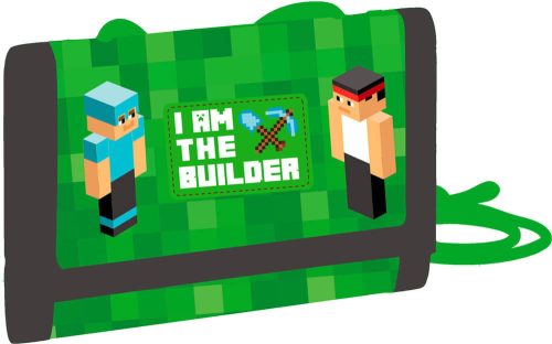 Minecraft mintás pénztárca, 10x14cm, playworld 2, zöld