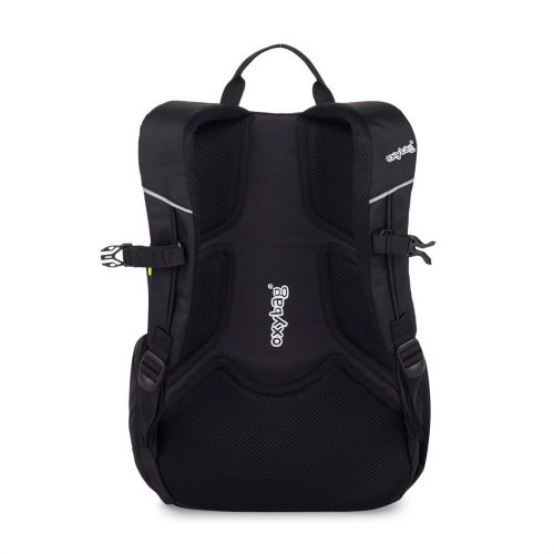 OXY Zero hátizsák, iskolatáska, 3 rekeszes, 47x32x18cm, Mood, fekete